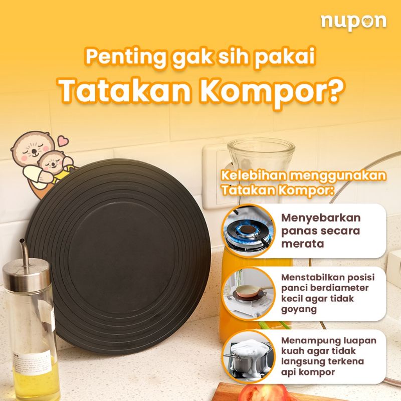 Plat Diffuser Nupon -Tatakan Panci Nupon -ALPOT- Alas Panci- DEFROST TRAY coating PFOA FREE FOOD GRADE- Untuk Kompor Gas