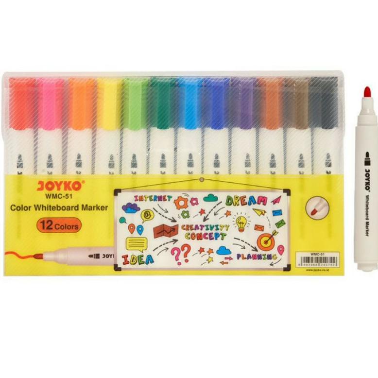 

SPIDOL WHITEBOARD WARNA/COLOR WHITEBOARD MARKER JOYKO WMC-51 TERLARISS...,,,,,