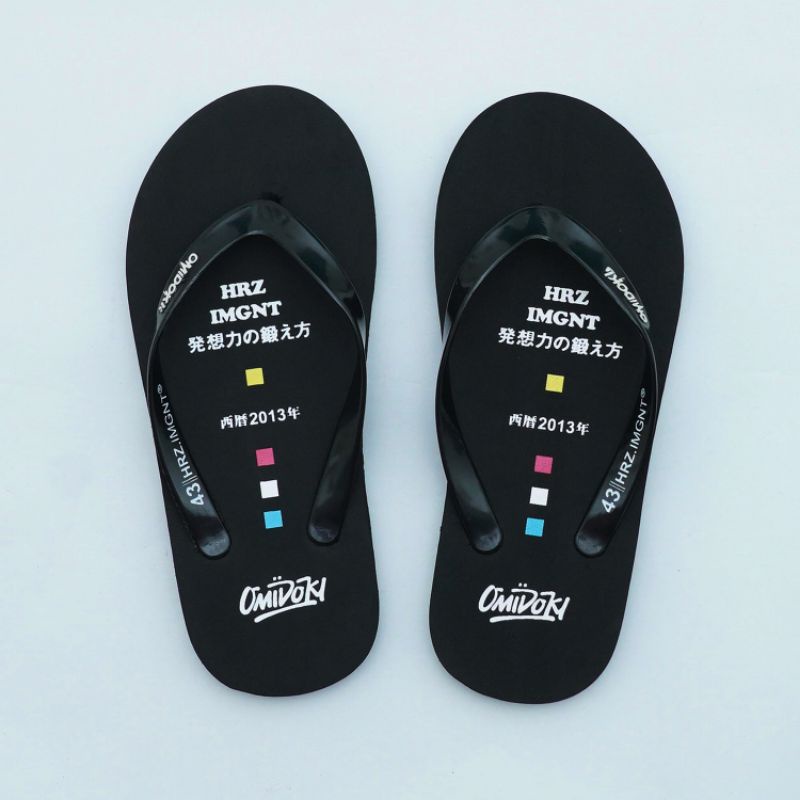 Omidoki Sandal Jepit Hitam Flezy