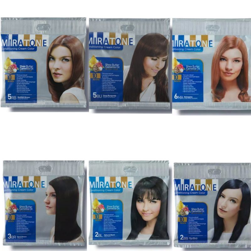 Miratone Conditioning Cream Color  16gr+24ml / Pewarna Rambut Miratone / Semir Rambut