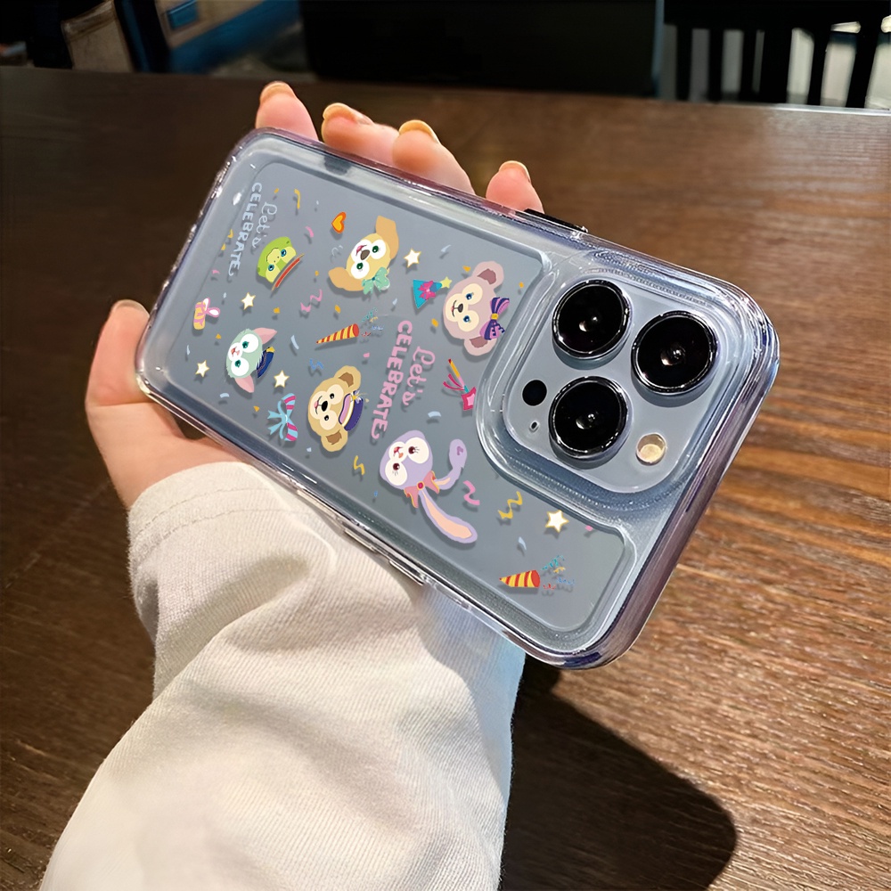 IPHONE Hewan Lucu Casing Ponsel Lembut Transparan Kompatibel Untuk Iphone14 13 12 11 Pro XS Max X XR 7 8 Plus Shockproof Casing TPU Cover