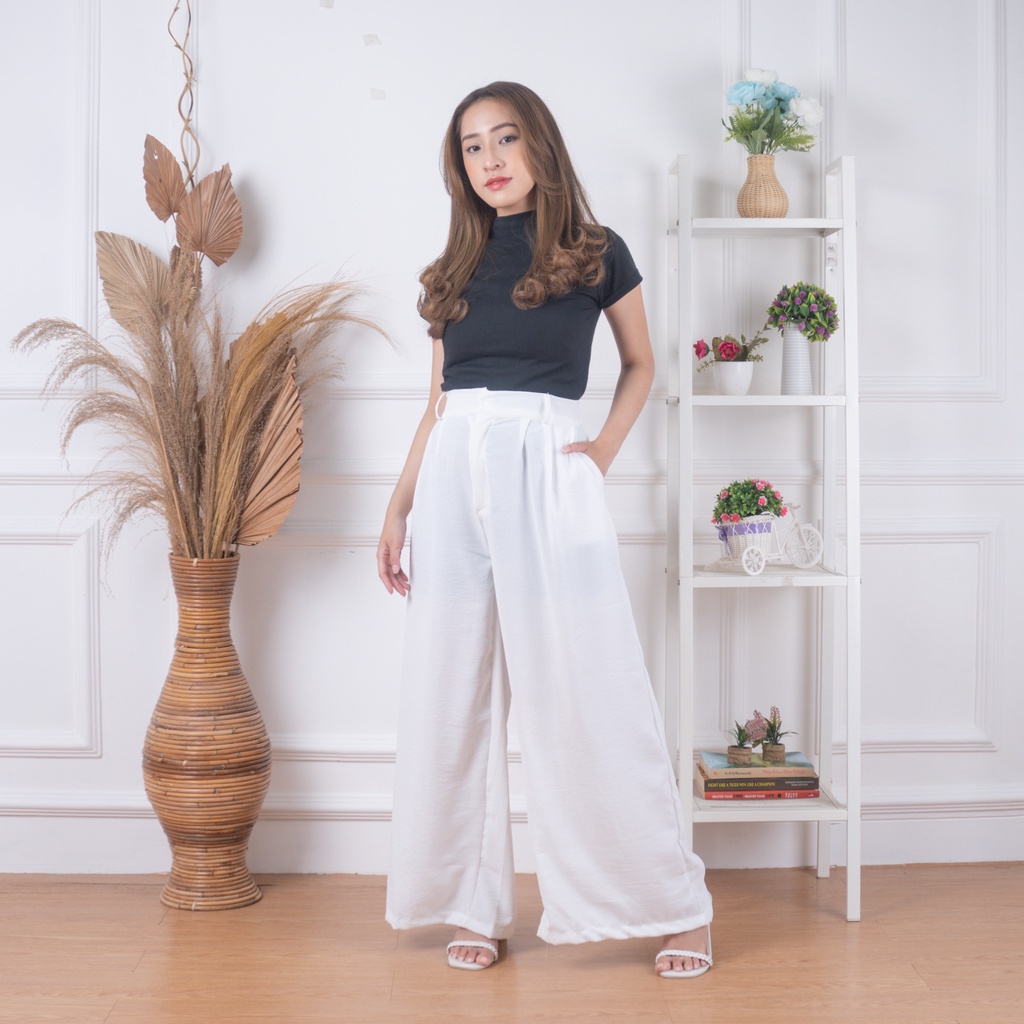 ZASKIYA - YORA PANTS KULOT CRINGKEL / Loose Pants Kancing / Celana Kulot Wanita Crincel/ Celana Kantor Formal/Casual /Trousers Wanita