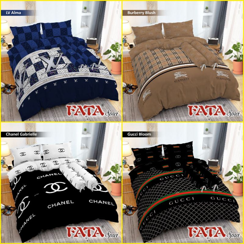 Bedcover Fata - Bed Cover Set Motif Branded Fata Ukuran 180X200 / 160X200