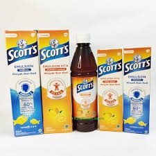 Minyak ikan Scoot emulsion vitamin rasa jeruk dan original 400ml dan 200ml || Scoot emulsion anak ||