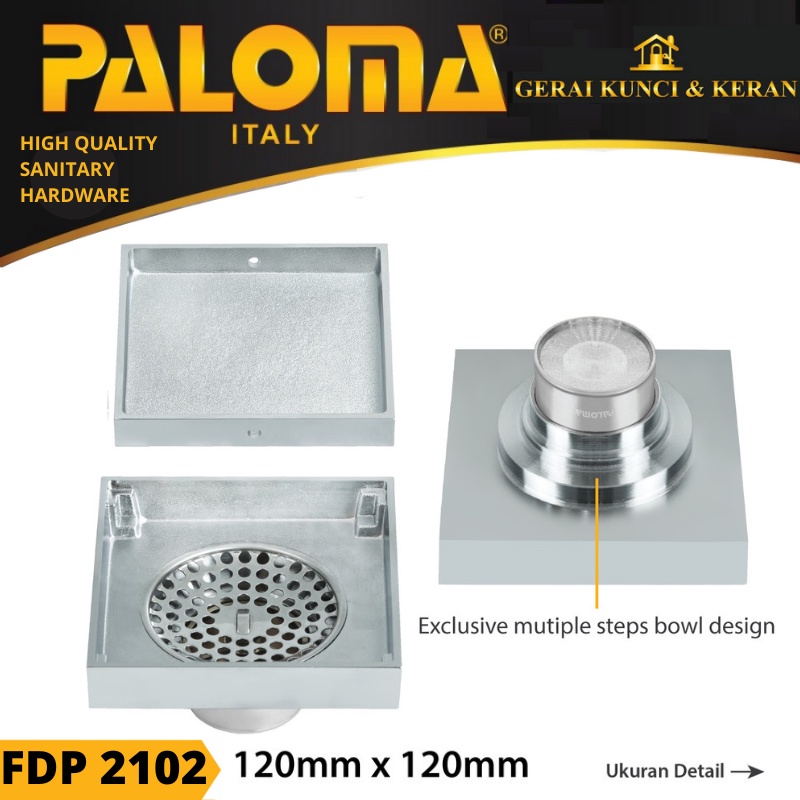 PALOMA FDP 2102 Floor Drain Strainer Saringan Got Kamar Mandi Anti Bau Anti Serangga Anti Tikus