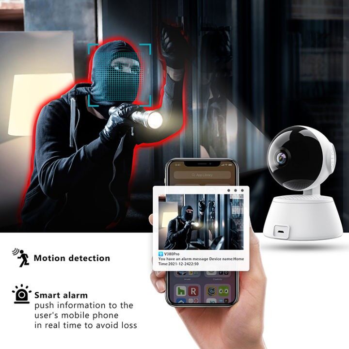 IP Camera CCTV 9100 Smart Net CT V380 Q6 Wifi HD 720 P / Kamera Ip Cam Q6 CCTV Wireless Jarak Jauh