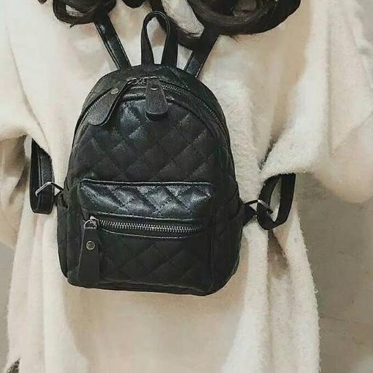 [KD7]AS Tas Ransel Wanita - Ransel Pineapple Mini 27021Jait Jait bahan Kulit PU kulit sintetis BISA 