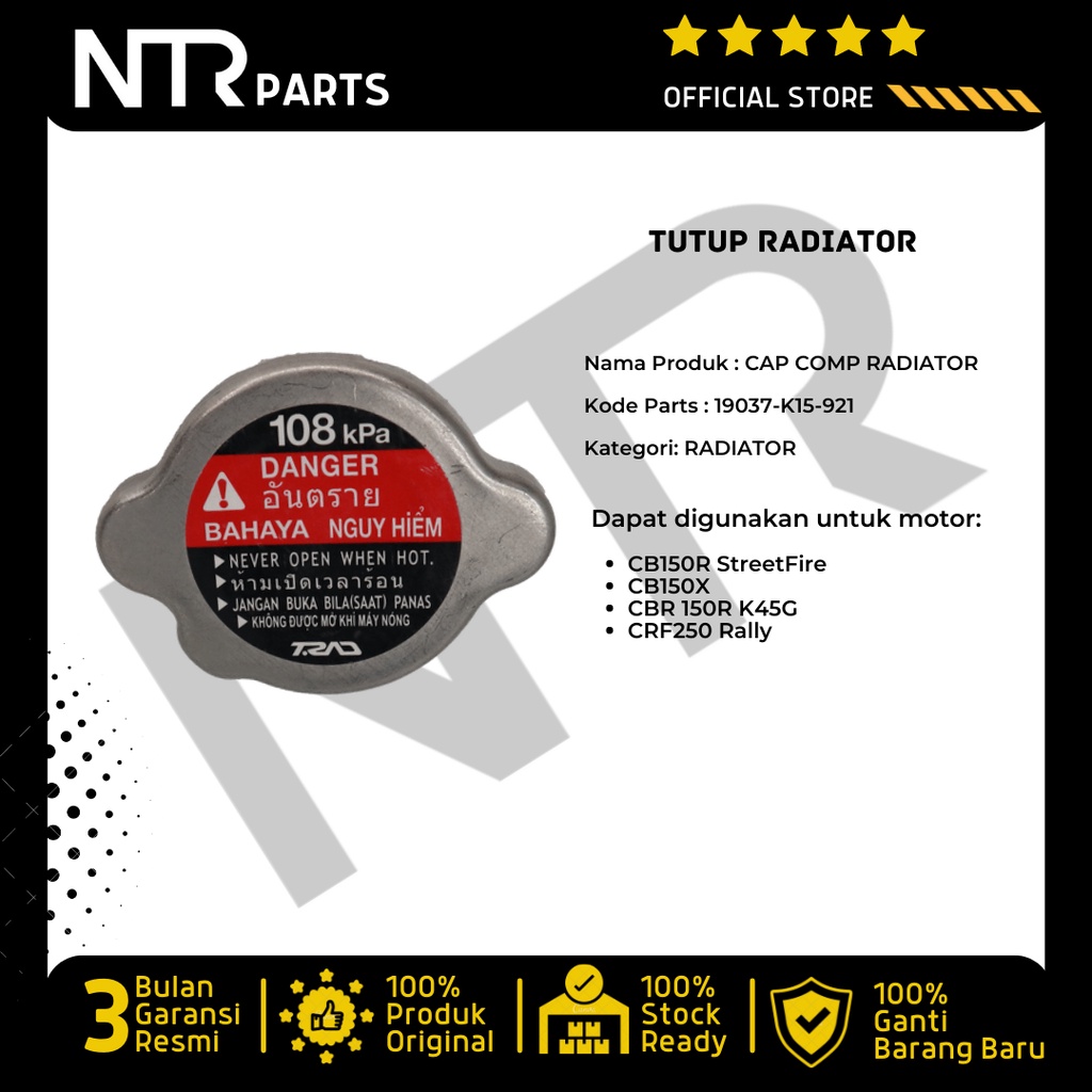 Cap comp tutup radiator CRF 250 RALLY CB 150 R Street Fire CB 150 X CBR 150 R