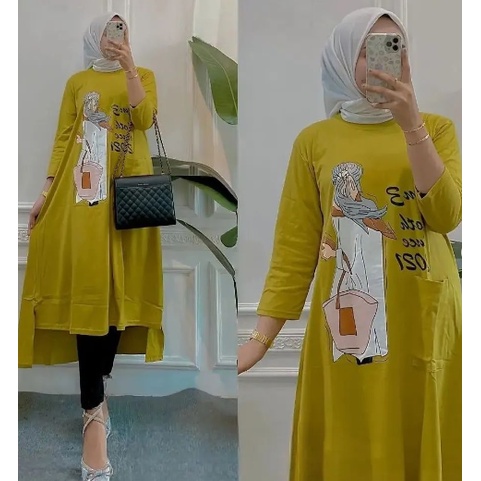 ADIVA MIDI DRESS BAHAN KAOS KATUN COMBED 24s MOTIF POLOS APLIKASI SABLON UKURAN M L XL XXL LD 100  - 120 CM GAMIS WANITA TERBARU 2023 KEKINIAN MIDI DRESS CASUAL KOREAN STYLE MIDI DRESS MUSLIM HIJAB LONG TUNIK JUMBO VIRAL