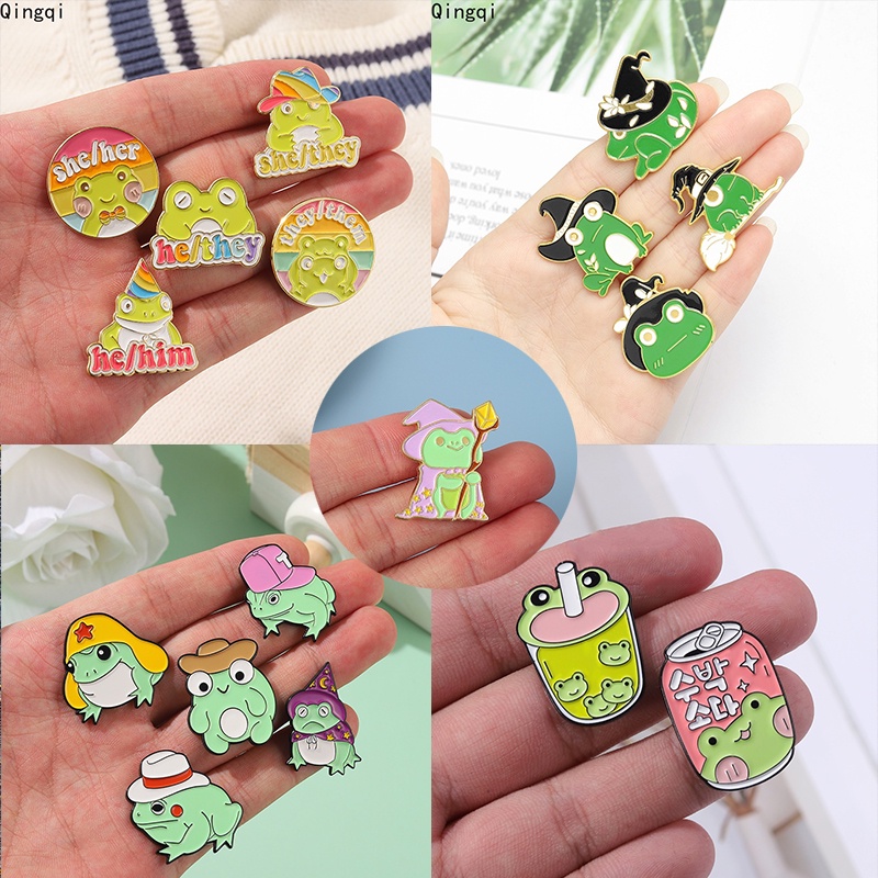 Pin Enamel Kodok Lucu Pin Enamel Gerakan Lucu Kodok Bros Lencana Anime Froggy Alloy Bros Lencana Kerah Pin Kartun Hewan Perhiasan Hadiah Untuk Teman