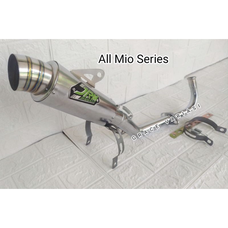 KNALPOT RACING JRM UNTUK SEMUA MOTOR MATIC MIO/ALL TYPE MIO. MIO SPORTY/SMILE/J/SOUL GT 113/115/125,