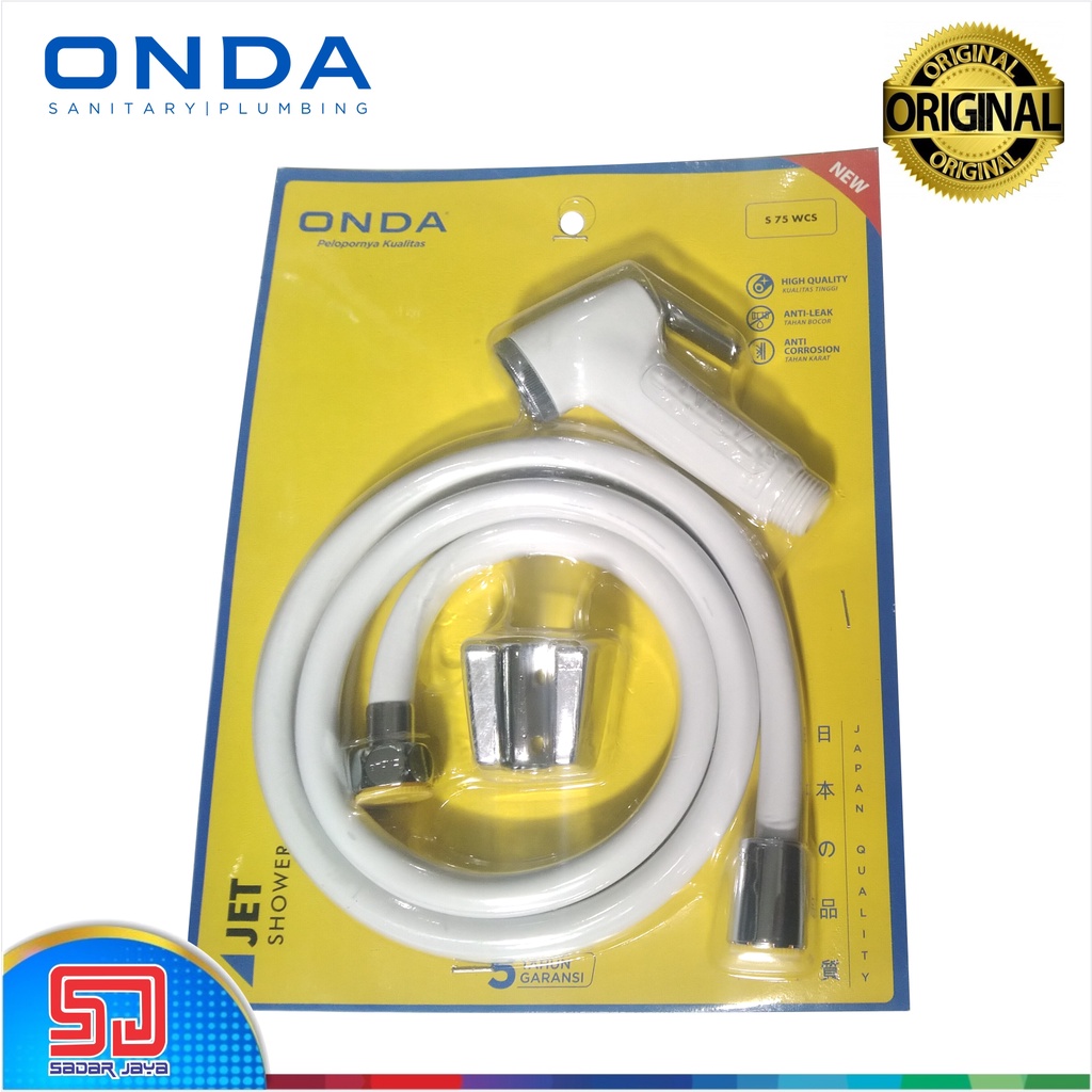 ONDA S 75 WCS Jet Shower Toilet Semprotan Cebok Bidet Spray White 1/2&quot;