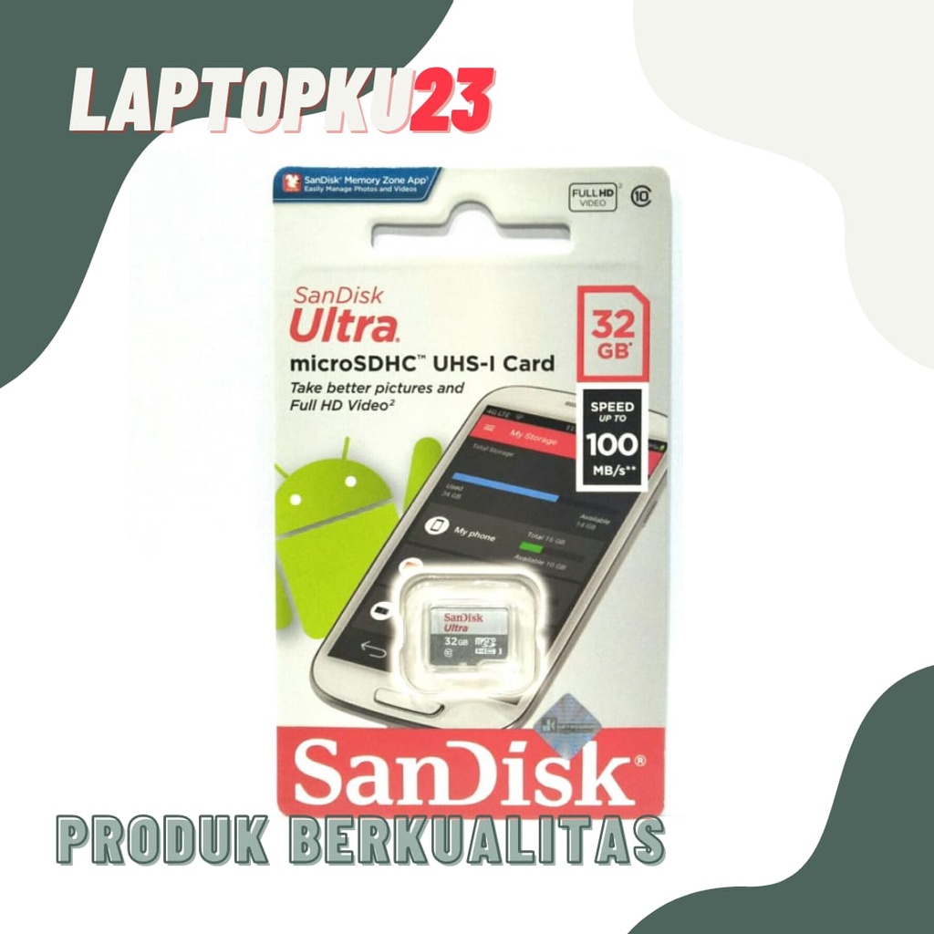 Memori Sandisk 32Gb MicroSD Original Resmi - 32 gb Memory Micro SD