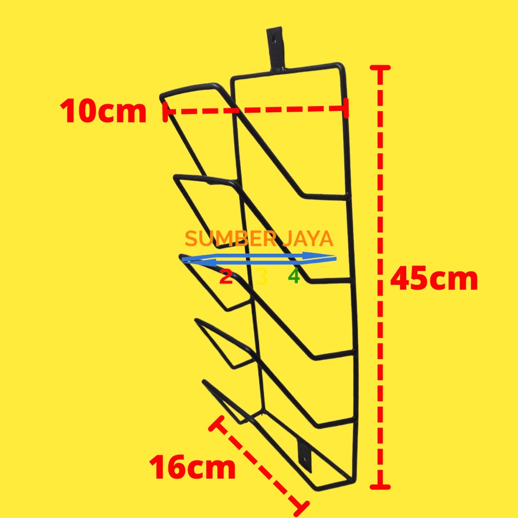 RAK GANTUNG TUTUP PANCI WARNA HITAM BAHAN BESI TEBAL
