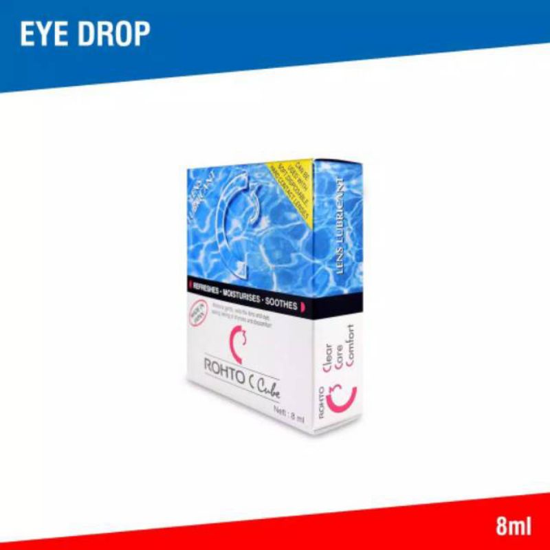 Tetes mata softlens ROHTO CUBE/obat tetes mata merah pengguna softlens