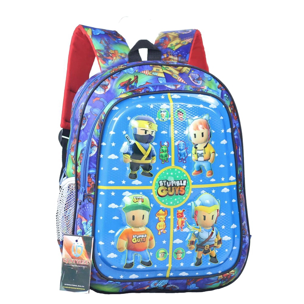 Ransel LED Lampu Nyala Gambar Kartun Game Online Stamble Guys Keren Tas Cowok TK SD Bagus Berkualitas