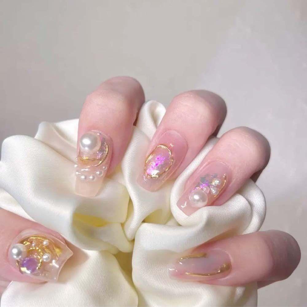 Needway Dekorasi Kuku Gadis Hadiah 7grid Cinta Hati Ikatan Simpul Manikur Aksesoris Beruang Nail Art Perhiasan