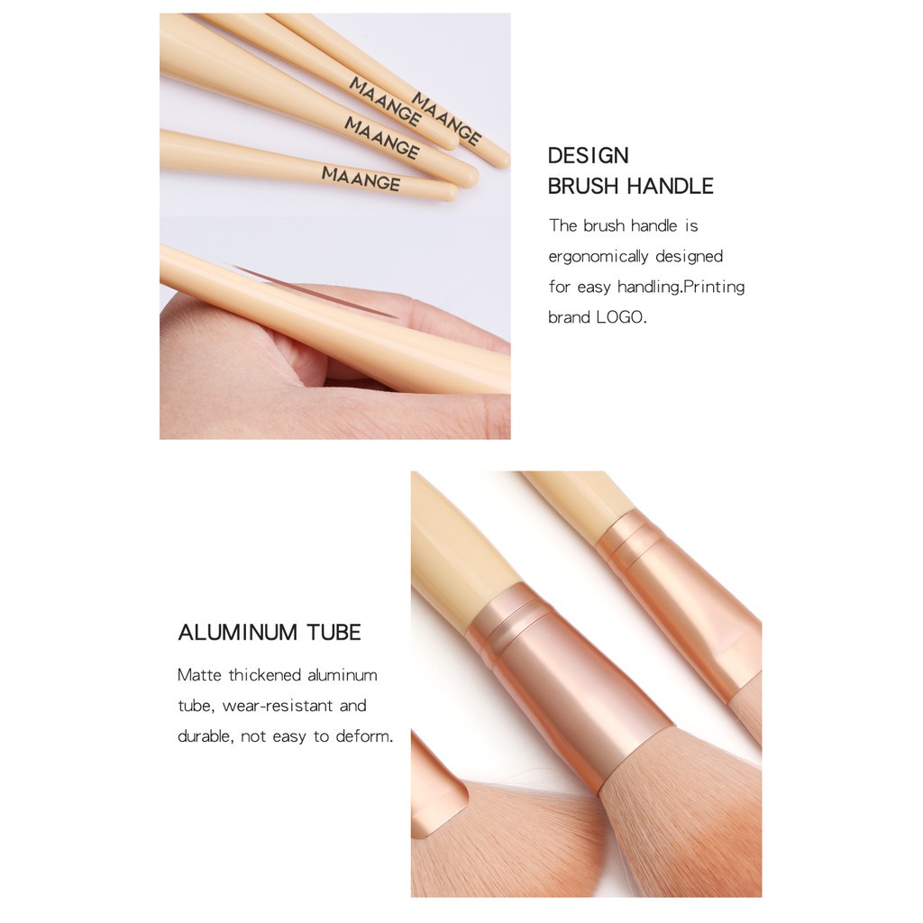 MAANGE Pro Brush Kit Makeup Brush Set Untuk Bedak Bibir Foundation Alis Eyeshadow Stabilo Alat Kecantikan Bedak Bibir Fo