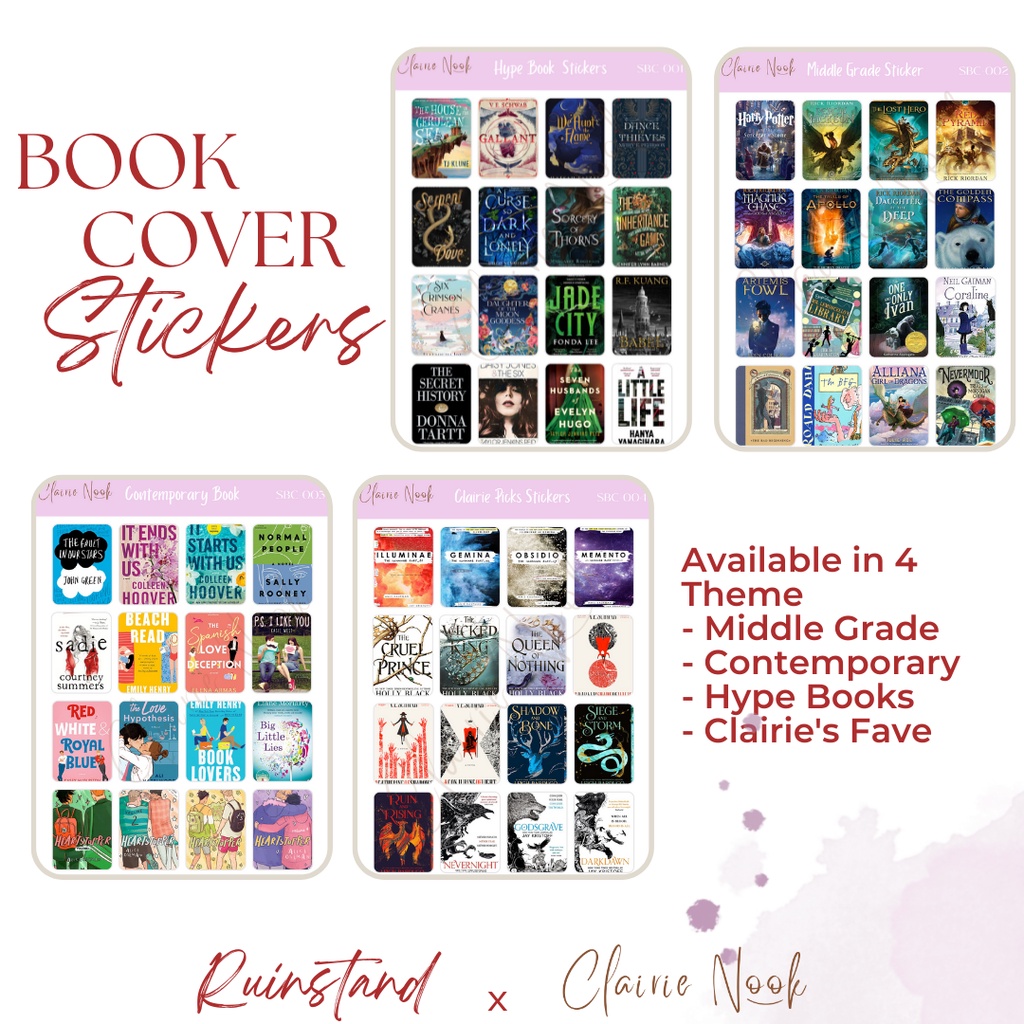

Book Cover Sticker Label Warna - Dekorasi Bullet Journal Clairie Nook