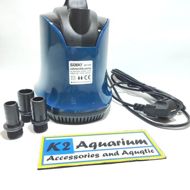 Hemat Listrik Sobo 700D Pompa Air Celup Kolam Ikan Koi Vertikal Filter