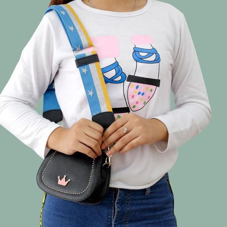[CODEDB16] Strapbag MJ Snapshot 01 - 12 Tali Panjang Tas  Premium Strap Bag Motif Branded Import [BX