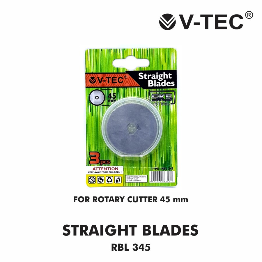 

V-TEC Straight Blade Refill For Rotary Cutter 28mm 45mm