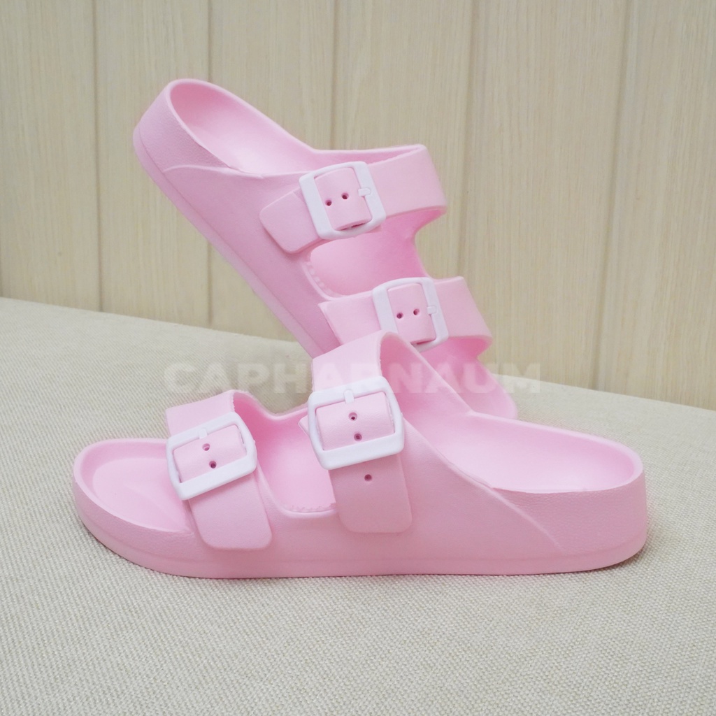 Capharnaum [FEET] Sandal Selop Wanita Strap Ban 2 Tali Slide Polos Sandal Slip On Phylon Strap 2 Wanita Sandal Selop Kasual Wanita Sandal