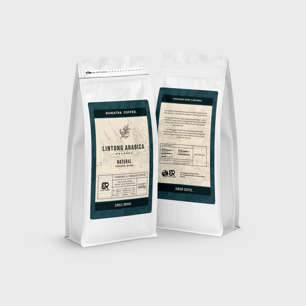 

Kopi Bubuk Arabika Lintong Specialty 1Kg | BR Junior Coffee - Natural
