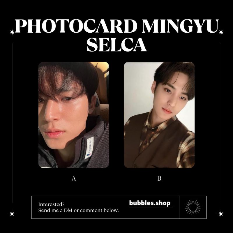 PHOTOCARD UNOFFICIAL MINGYU SEVENTEEN SELCA