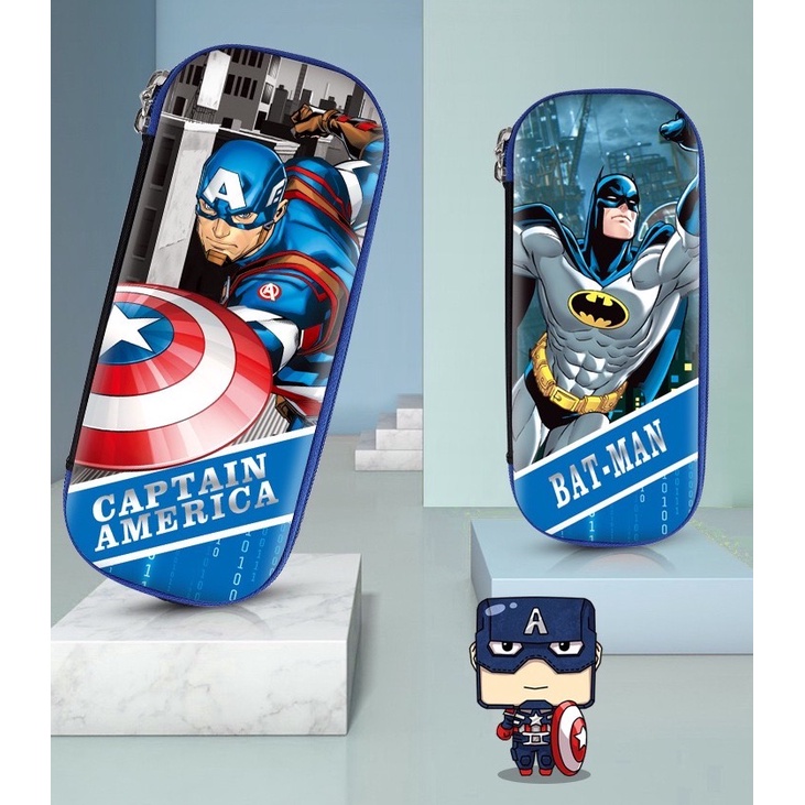 IMPOR KOTAK PENSIL SEKOLAH ANAK BAHAN EVA TAHAN PENYOK MOTIF SUPERHERO AVENGER
