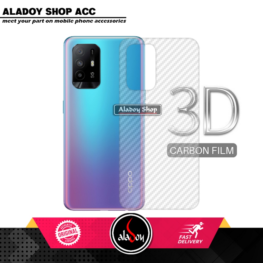 PAKET 3IN1 Anti Gores Blue Matte Anti Glare Oppo A95 5G/A94/F19 Pro + Tempered Glass Camera dan Skin Carbon