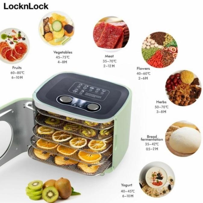 Lock N Lock Mini Food Dehydrator 8 L Ejo316 - Pink