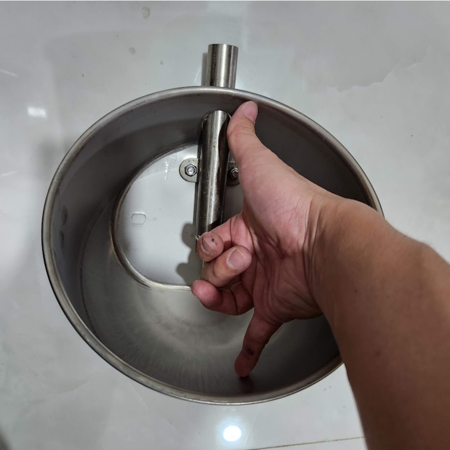 Tempat Minum Babi BESAR 21 CM Piglet Nipple Nipel Nepel Mangkok Minum Anak Babi Stainless Steel Drinking Bowl Artupic