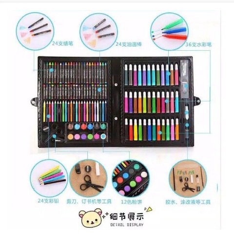 Art Set 150 pcs Pensil Crayon Warna Set Alat Tulis Gambar Lukis