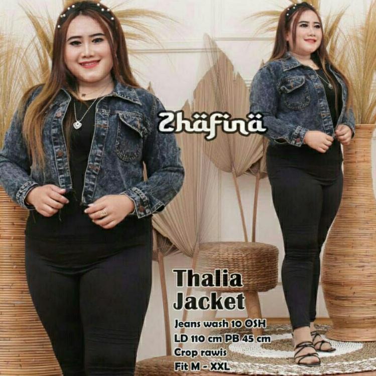 Langsung Order JAKET CROP JUMBO BIG SIZE JAKET CROP JEANS WANITA JUMBO TERBARU MURAH JAKET JINS OVER