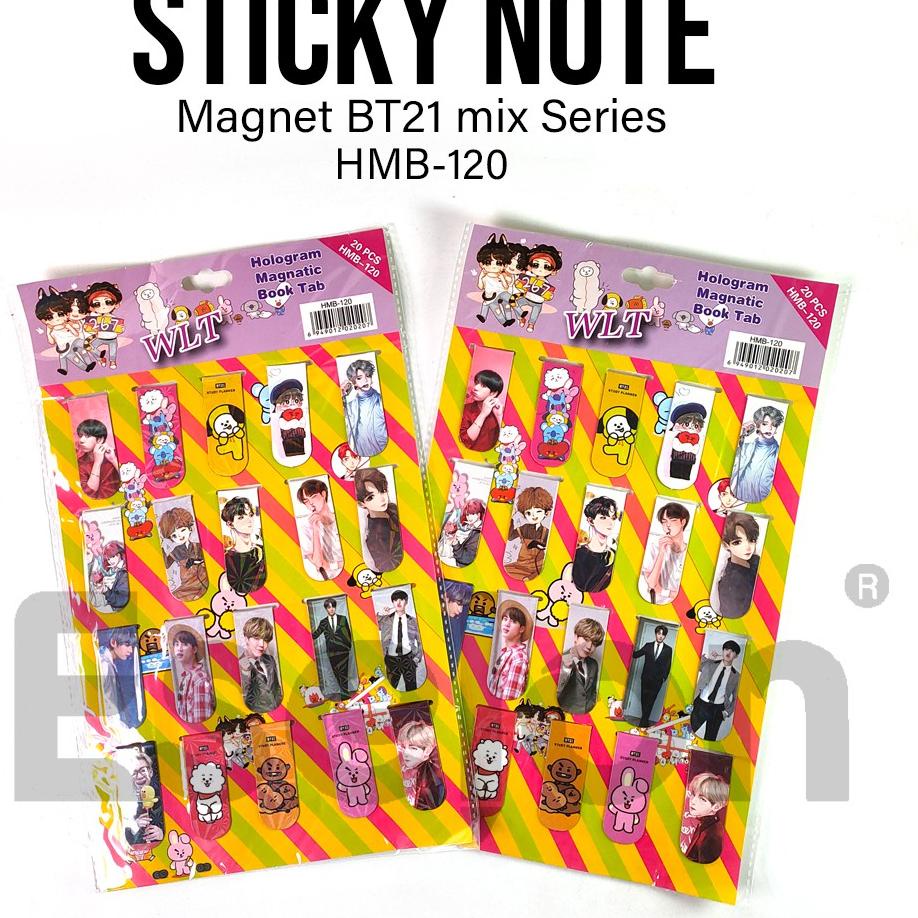 

づ 20pcs Pembatas buku magnet / stick note magnet / bookmark / stickey note magnet CX006 ㅅ