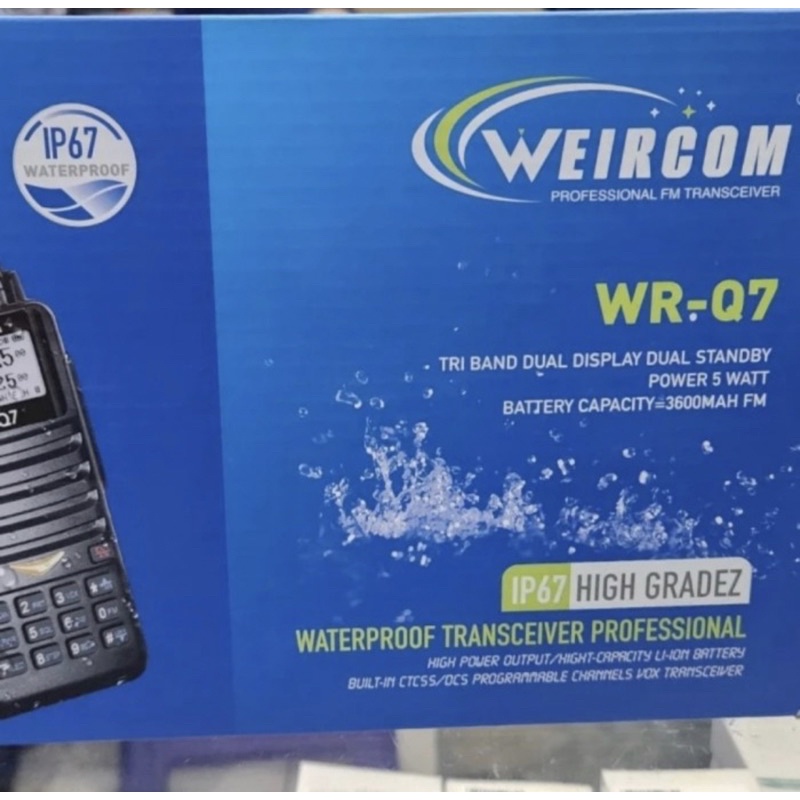 HT Weircom WR Q7 Triband IP 67 Alternatif HT Icom V86 V88
