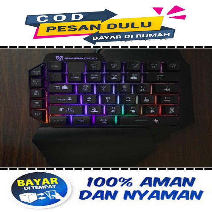 Keyboard Shipadoo RGB F6 One Hand Gaming