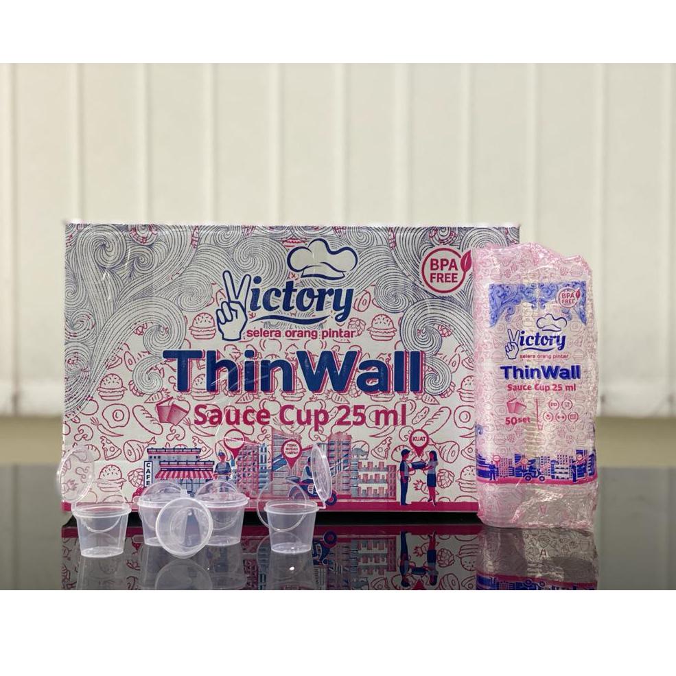 TERBARU Cup Saos Sambal 25ml 35ml 60ml 100ml 150ml/ Tempat Sauce Container Plastik Kecil ☭ 854