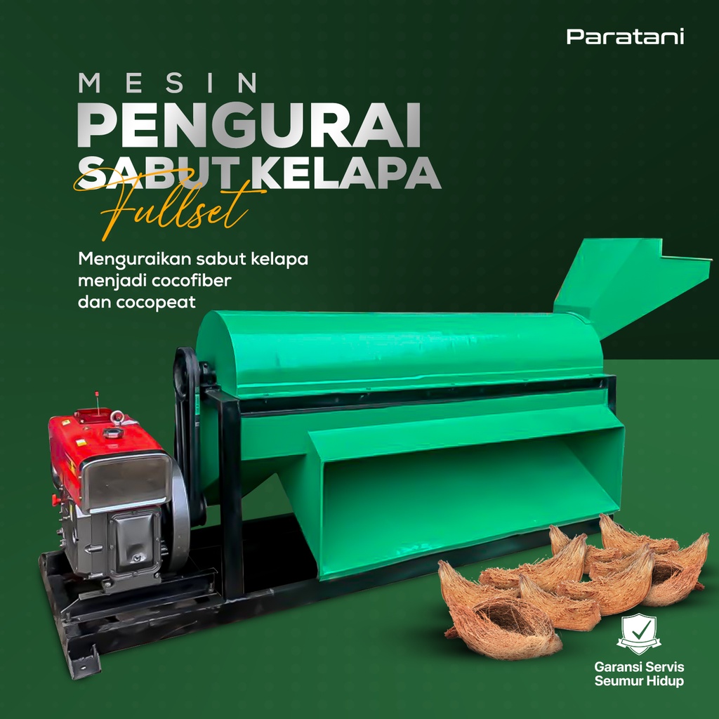 Mesin Pengurai Serabut Sabut Kelapa Penggiling Cocofiber