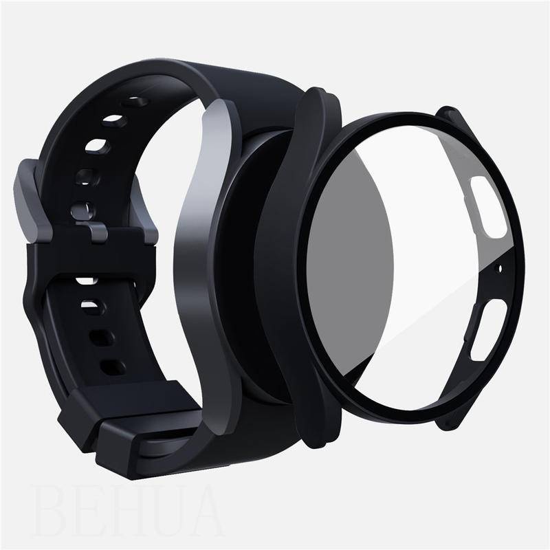 Case Pelindung Layar Bahan Kaca PC Bening Ukuran 44mm 40mm Untuk Samsung Galaxy watch 5