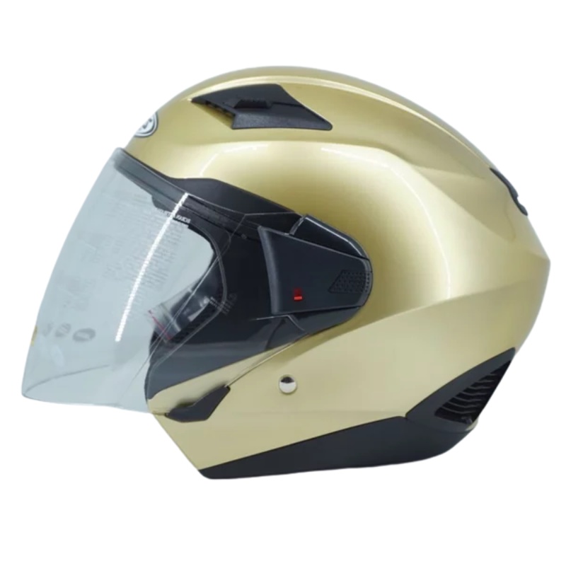 Helm Zeus ZS611 Solid Golden Yellow Glossy | Zeus ZS 611 Double Visor