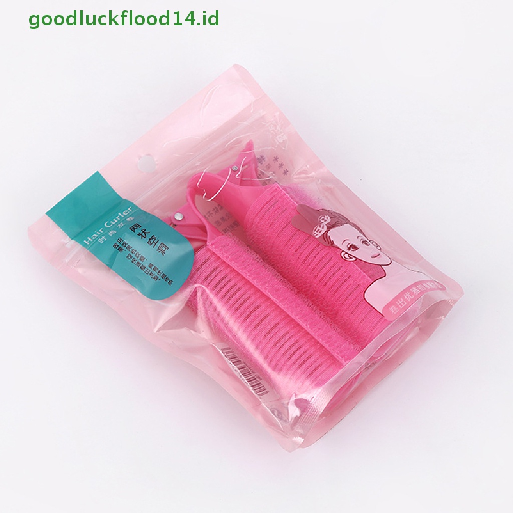 [GOOGFOUR] 1/2pcs Set Pengeriting Rambut Merah Muda Tidur Malam Reusable Hair Root Fluffy Clip [TOP]