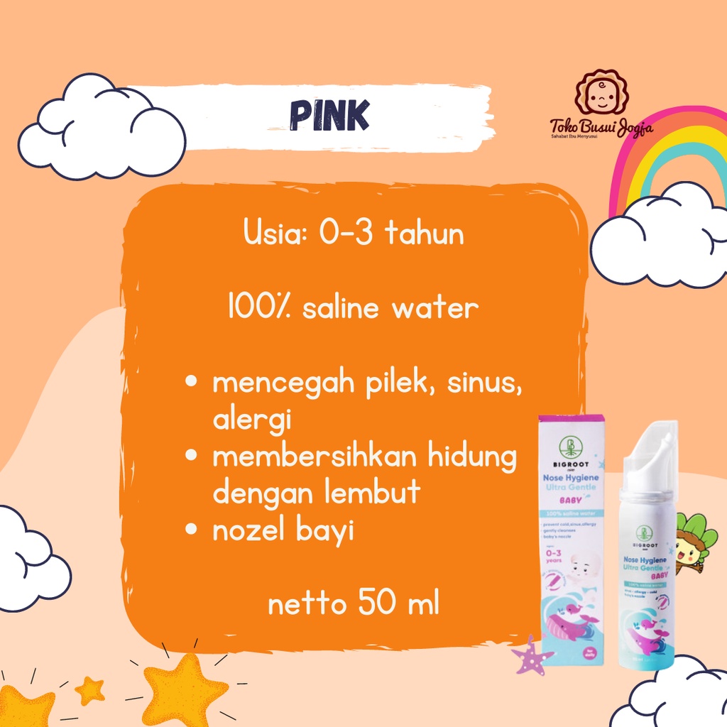 Bigroot Nasal Hygiene Nose Semport Hidung Bayi Anak Balita Dewasa mirip Sterimar Saline Water