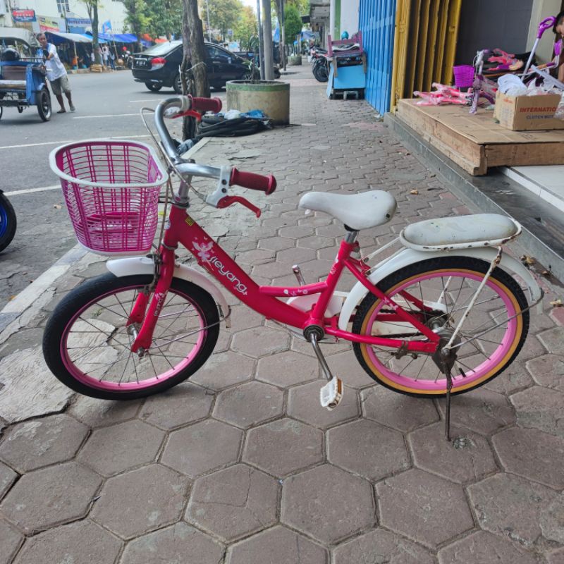 Jie Yang Sepeda Mini Keranjang Anak Bekas / Second 18"