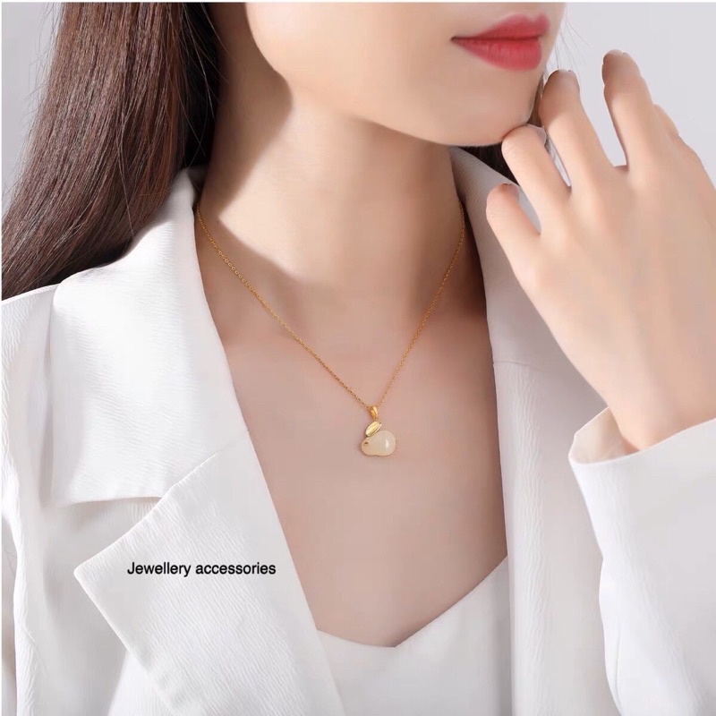 Kalung Titanium Kelinci Simple Korea Fashion Style Trending