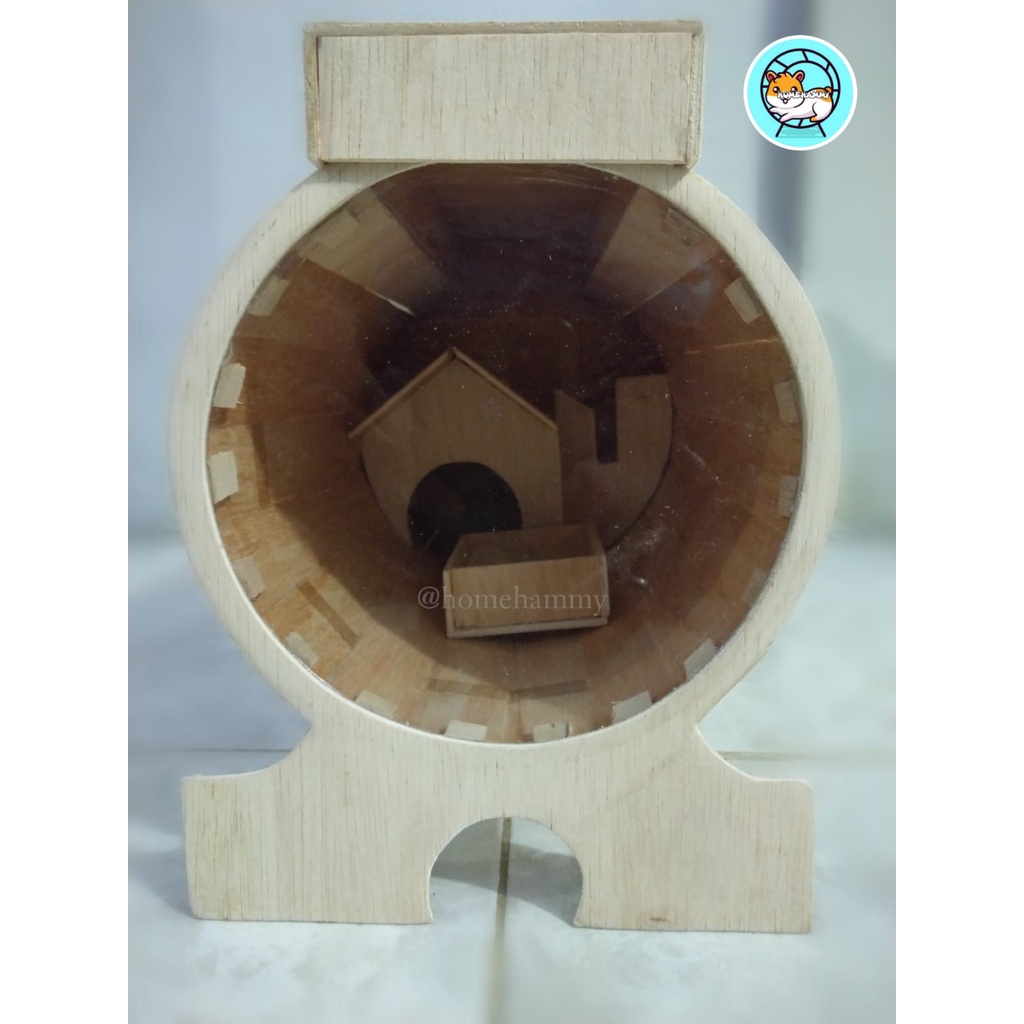 KANDANG HAMSTER AKRILIK BULAT DIAMETER 15 CM