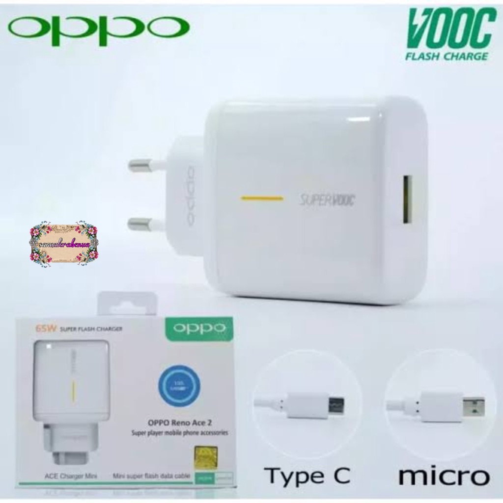 Charger Cashan tc Oppo 65W Type C Super Vooc Reno Ace 2 usb cable data C Charge Fast Charging Support TypeC Original 100% A5 2020 a9 2020 reno4 SB4577