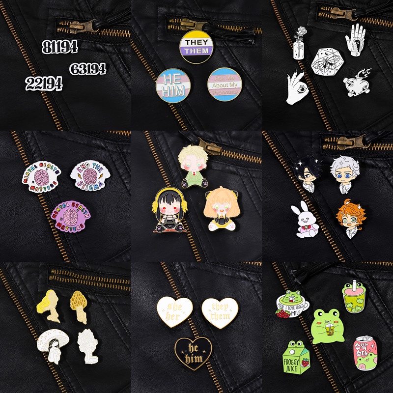 3-5pcs/setcartoon Lapel PinChemical Element Brosanime Peripheral Badgehadiah Untuk Temanpakaian Aksesorisperhiasan