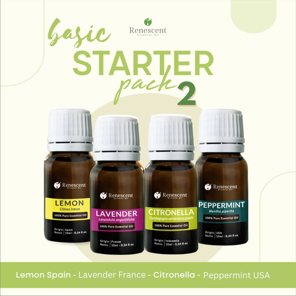 Renescent Starter Pack 10ml Minyak Essensial Aroma Segar